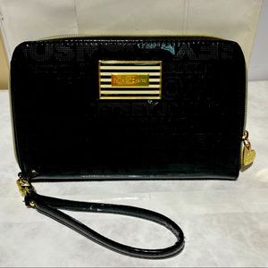 Betsey Johnson Black & Gold Wallet Wristlet